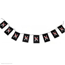 Гирлянда-флажки ткань "Пиратская" 21*14см 5,5м