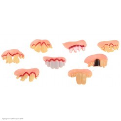 Челюсть "Зубы кривые" ассорти (резина)