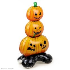 Фигура фольга 3D "Пирамида из тыкв" 109*60*40см