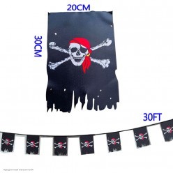 Гирлянда-флажки "Пиратская" 20*30см 9м "рваных" флажков