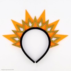 Ободок "Солнце" (фетр, блёстки) 21*22 см