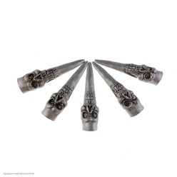 Напалечники-когти "Череп" серые 5 шт (резина)