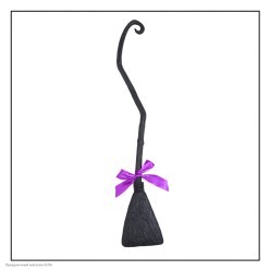 Метла ведьмы кривая ручка 90*16 см разборная (пластик)