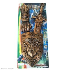 Набор рыцаря: меч, щит, накладка на руку (пластик)