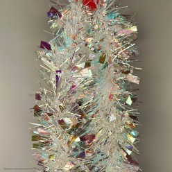 Мишура 10 см 2-размерная, 180 см (перламутр)