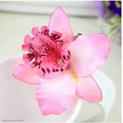 Зажим для волос "Орхидея" розовая 7,5 см