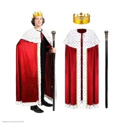 Набор "Царь" (мантия 150см, корона, скипетр)