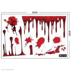 Наклейки статические "Кровоподтёки" 30*20 см