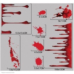 Наклейки статические "Кровоподтёки" 30*20 см