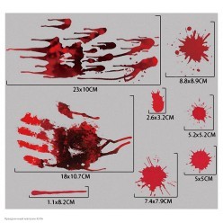 Наклейки статические "Ладонь и кровоподтёки" 30*20 см