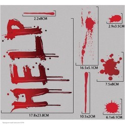 Наклейки статические "HELP кровавая" 30*20 см