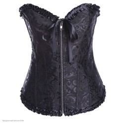 Корсет Дамаск (замок) чёрный р.3XL