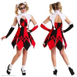 Костюм взрослый "Арлекина" чёрно-красный р.44-48