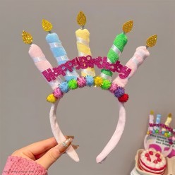 Ободок "Happy Birthday" (свечи) 23*17см