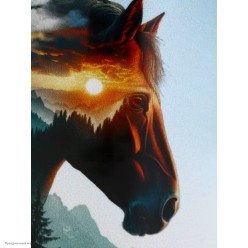 Кружка СГ Конь "Повелитель вершин" (керамика) 320мл