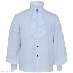 Рубашка винтажная/пиратская, белая р.52, 170 см