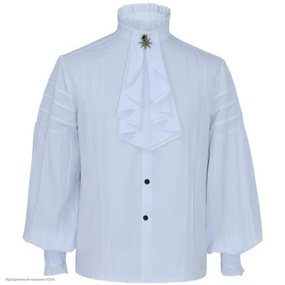 Рубашка винтажная/пиратская, белая р.54, 180 см РС12306-XL