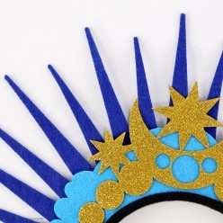 Ободок "Ночка" (фетр, блёстки) 31*26 см