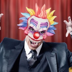 Маска "Клоун страшный" цветной (текстиль)