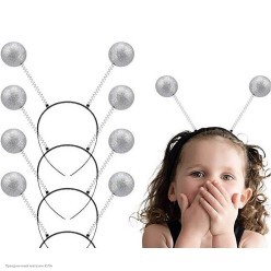 Антенка Шарики серебрянные (глиттер) "Инопланетянин"