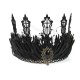 Корона-повязка на голову "фонарики" чёрная, фетр РС20514-108