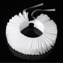 Воротник горгера атласный 38*6,5*7 см белый