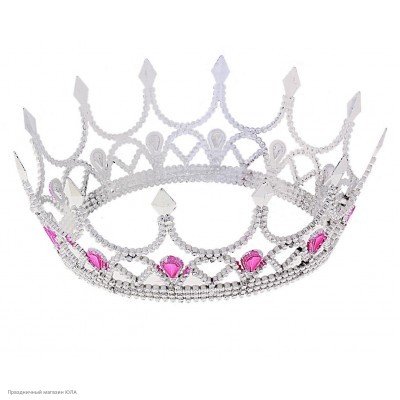 Корона королевская Венец серебряная (пластик) РС20511-с
