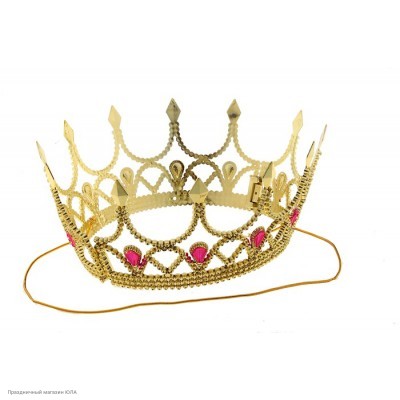 Корона королевская Венец золотая (пластик) РС20511-з