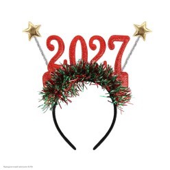 Ободок Новогодний "2027" глиттер, 23*26см
