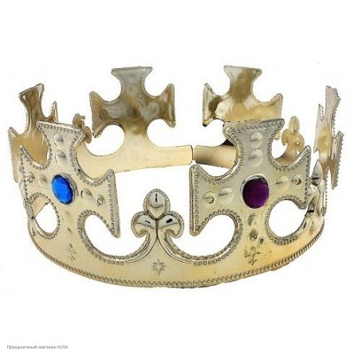 Корона королевская золотая (пластик) РС20503-з