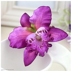 Зажим для волос "Орхидея" фиолетовая 7,5 см