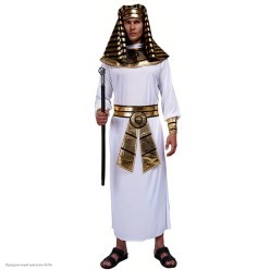 Костюм взрослый "Фараон" (длинный, белый) р.46-52