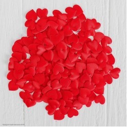 Сердечки 1 см, текстиль, красный (200 шт)