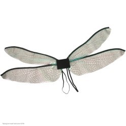 Крылья Стрекозы 80*25 см, чёрные (органза)