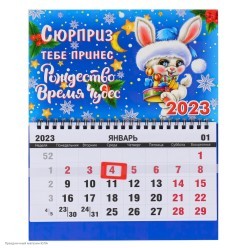Календарь 2023 СГ "Кролик" моно, спираль 26,5*21см