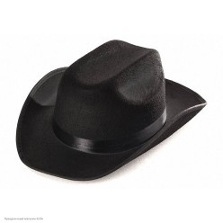 Шляпа Шерифа чёрная, без значка (фетр)