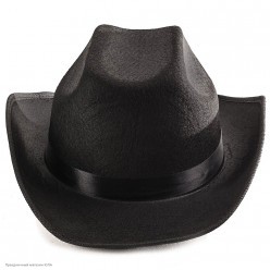 Шляпа Шерифа чёрная, без значка (фетр)