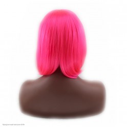 Парик Каре 30см (розовый яркий) в/темп. волос