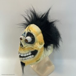 Маска "Череп Гектор" с волосами (латекс)