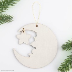 Подвеска на ёлку СГ Дракон "Загадай желание" (дерево) 9*9см