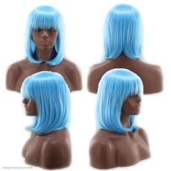 Парик Каре 30 см (голубой) адаптивный