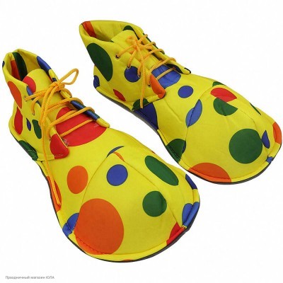 Ботинки Клоуна мягкие (пятнистые) 35см РС13010-тчк