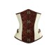 Корсет короткий Дамаск (дек.замки) коричн-белый р.XL К9117-2ц-95