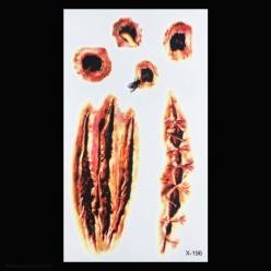 Тату переводные Раны "Царапины, укусы вампира" 6*10,5 см