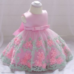 Платье нарядное "Агата" 90 см, розовое