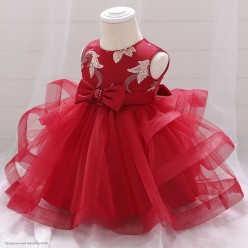 Платье нарядное "Амира" 90 см, красное