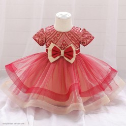 Платье нарядное "Амина" 90 см, красное