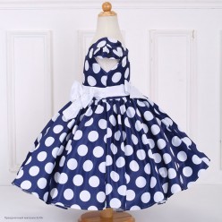 Платье нарядное "Стиляга" 110 см, синее