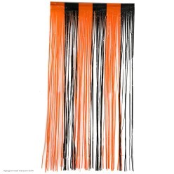 Занавес-Дождик 2,0*1,0м матовый чёрно-оранжевый