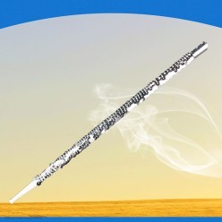 Мундштук с пайетками серебристый 34,6*1см (имитация) Мундштук с пайетками серебристый 34,6*1см (имитация)